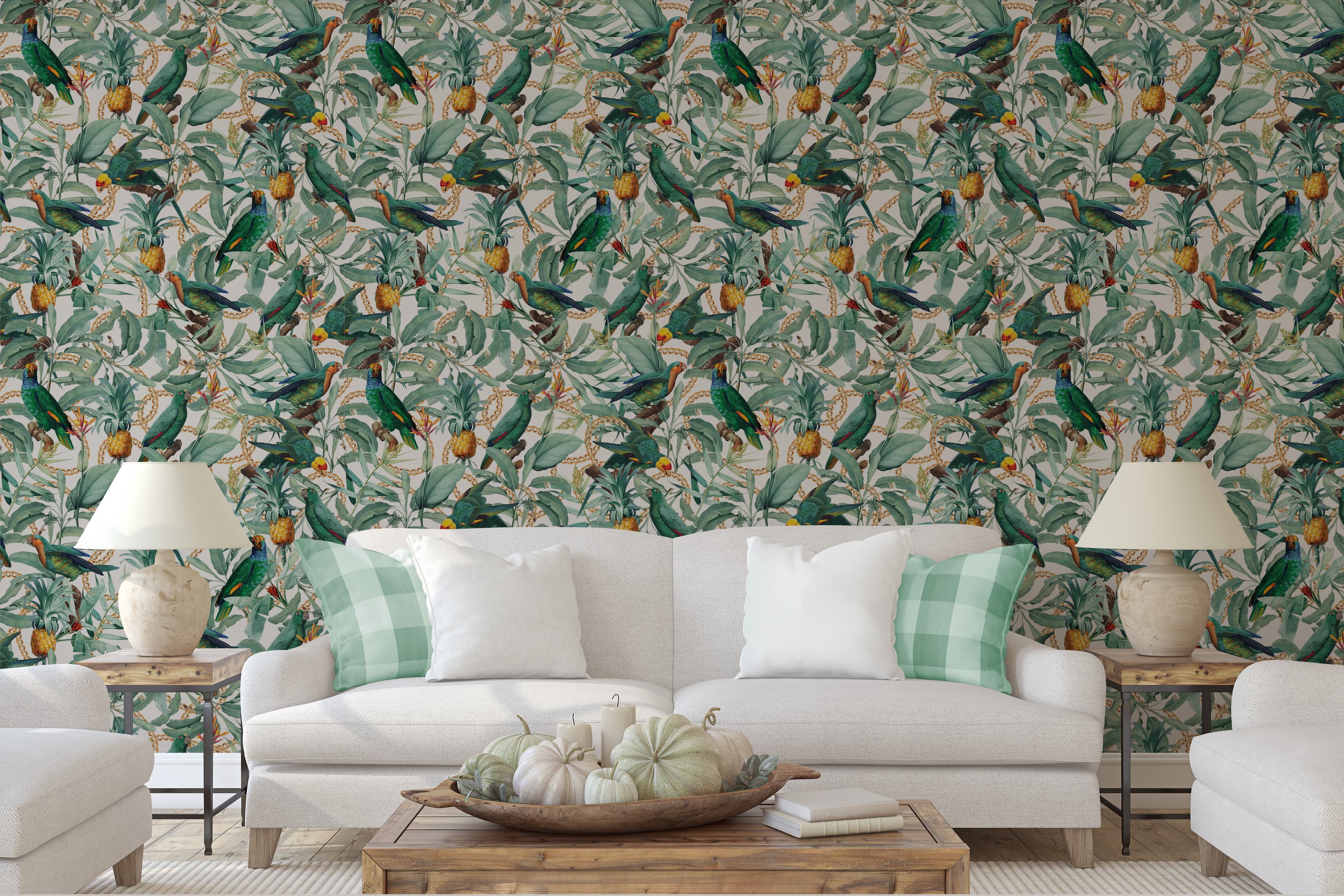 Tropical Parrot Leaves