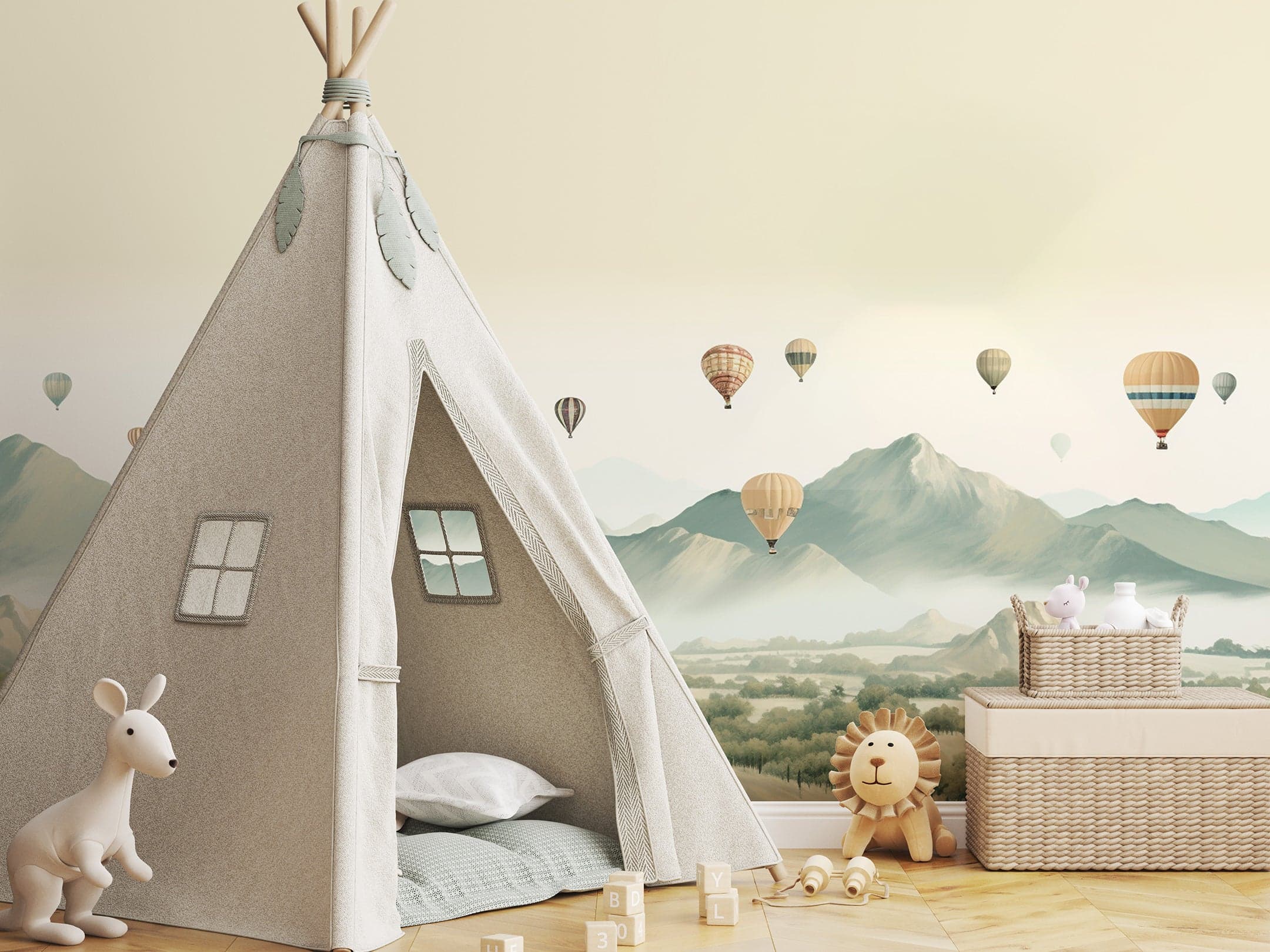 Soft Mountain Hot Air Balloons