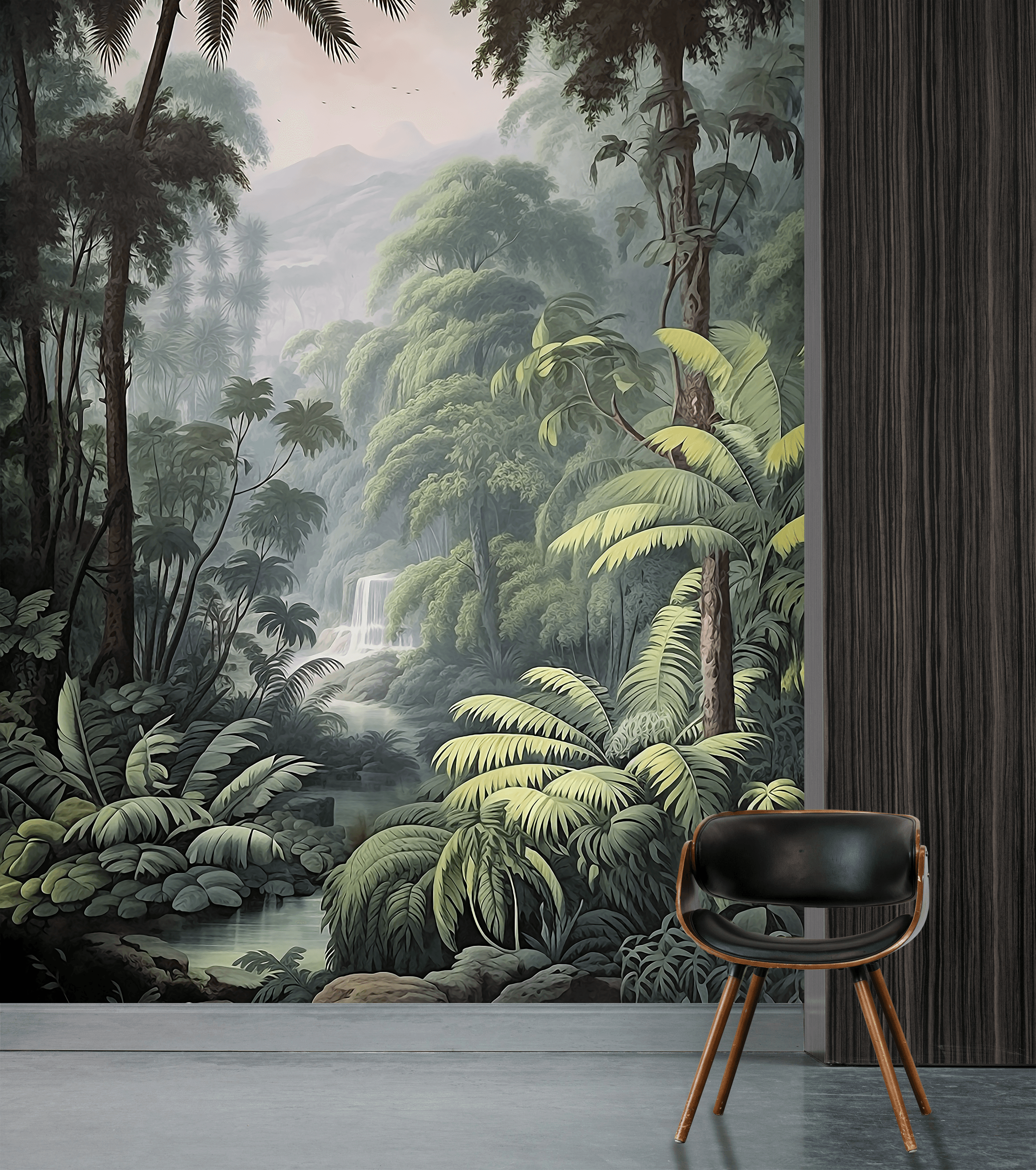 Jungle Waterfall Mural