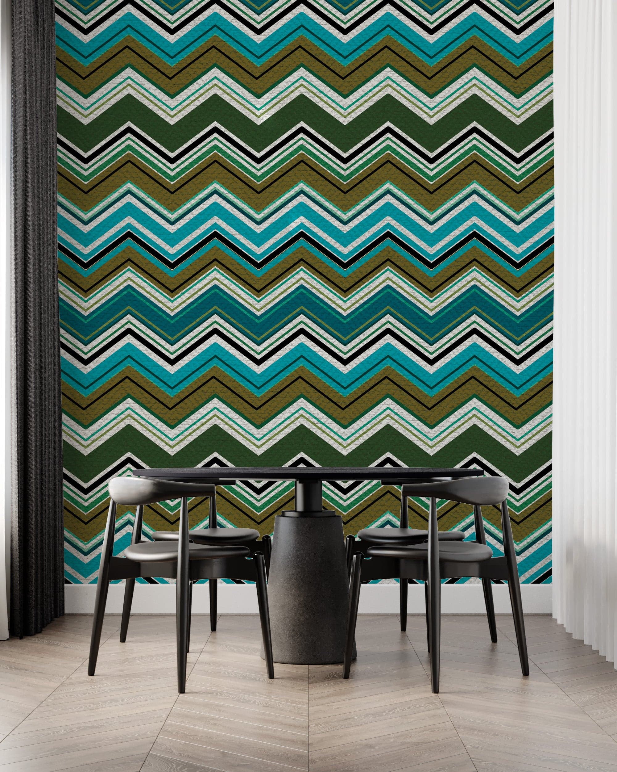 Teal Forest Chevron